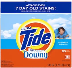 Tide Ultra w/a Touch of Downy Powder Detergent Clean Breeze 148 Oz.