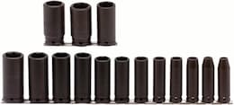 1/2" Drive 15 Piece Black Oxide Deep Impact Socket Set