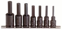 7 Piece 1/2" Drive Black Oxide Impact Socket Set