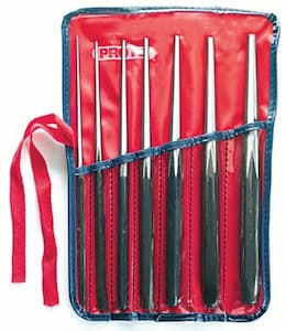 7 Piece Steel Drift Punch Set w/Kit Pouch