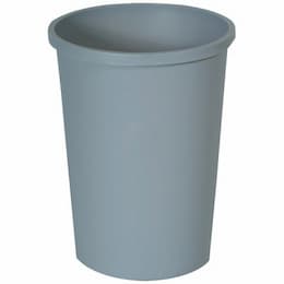 Untouchable Gray Round Wastebasket for RCP2672 and RCP3548