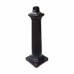 13" X 38.4" GroundsKeeper Black Outdoor Tuscan Cigarette Receptacle