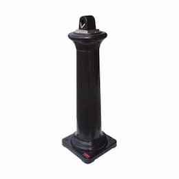 Rubbermaid 13" X 38.4" GroundsKeeper Black Outdoor Tuscan Cigarette Receptacle