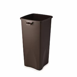 Commercial Square Base Receptacle,23 Gallons, Brown