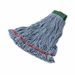 Blue, Medium Cotton/Synthetic Shrinkless Swinger Loop Wet Mop Heads