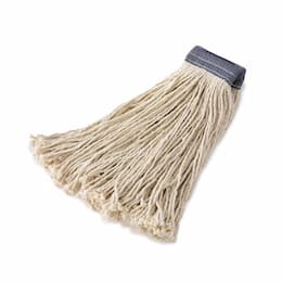 White, 16-oz Synthetic Wet Mop Heads-5-in Blue Headband