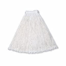 White, 24-oz Cut-End Rayon Economy Wet Mop Heads-1-in White Headband