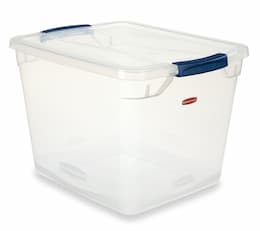 See-Thru Storage Box with Snap Lid, 30 QT