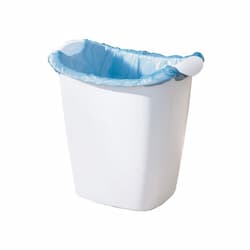 14 quart White Recycle Bag Wastebasket
