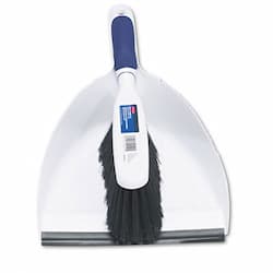 White, Duster Brush w/Plastic Dustpan