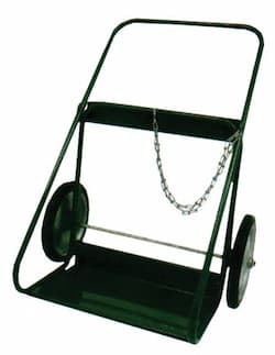 Green Steel 400 Series Cart with Semi-Pneumatic Wheels