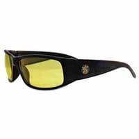 Black Elite Safety Glasses w/ Amber Lens