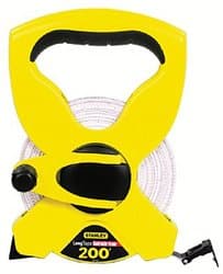 Stanley 200' Open Reel Fractional/Decimal Fiberglass Tape