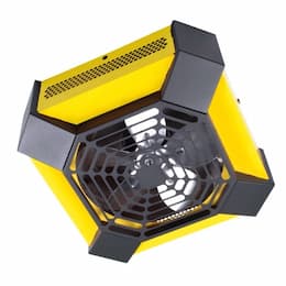 4000W Spider Garage Workshop Ceiling FanHeater, Yellow