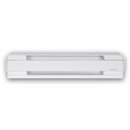 750W White Baseboard Electric Convection Heater, 240V, 37.63 Inches