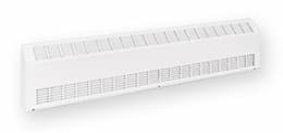 750W, White Sloped Commercial Basedboard Heater, 120 V, 150 W Per Linear Foot