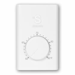 Line Voltage Thermostat, Single-Pole, 22 Amp, 120V-277V, White