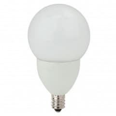 TCP Lighting 4W LED G16 Bulb, Dimmable, E12, 280 lm, 120V, 2700K, Frosted