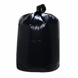 Black, 10 Gallon 1 Mil Low-Density Can Liners-24 x 23