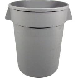 Gray 32 Gallon Round Waste Receptacle 