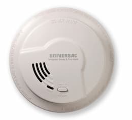 USI Ionization Smoke & Fire Alarm, Large Ring, 9V Battery Run