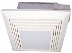 Bathroom Exhaust Fan w/ Custom-Designed Motor & Light, 125 Sq. Ft, 110 CFM