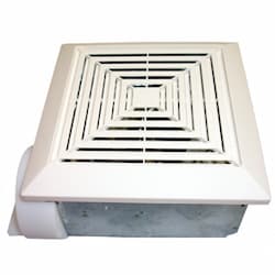 USI Bathroom Exhaust Fan w/ Custom-Designed Motor, 3-in Duct Adaptor, 60 Sq. Ft, 50 CFM