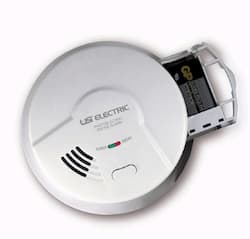 Photoelectric Smoke Detector, 120V Hardwired w/ 9V Battery