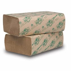 EcoSoft Folded Towels, Natural, 200 Per Pack