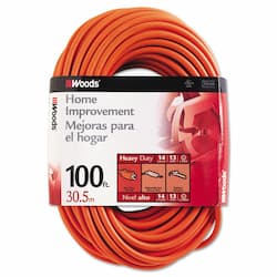 Outdoor Round Vinyl Extension Cords 100 ft