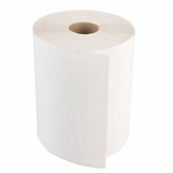 Boardwalk White 8 in. Wide Nonperforated 1-Ply Hardwound Towel Roll, 600-ft.
