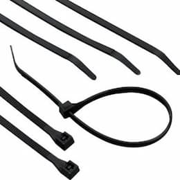 5" Cable Tie, Black Color, 40lb, 100/Pack