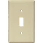 1 Gang Toggle Switch Wall Plate-Mid Size, Ivory