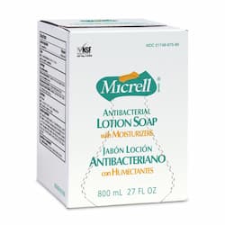 Micrell Bag-in-Box Antibacterial Lotion Soap 800 mL Refills 12 ct