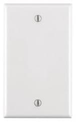 1 Gang Blank Plastic Wall Plate, White