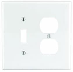 GP 2-Gang Receptacles & Toggle Switch Wall Plate Combo, White