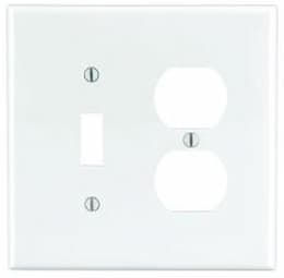 GP 2-Gang Receptacles & Toggle Switch Wall Plate Combo, White