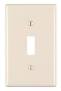 GP 1-Gang Plastic Toggle Switch Wall Plate, Almond