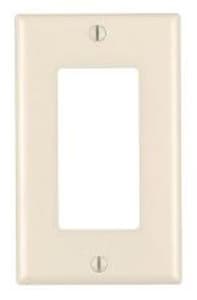 GP 1-Gang Plastic Rocker Switch Wall Plate, Almond