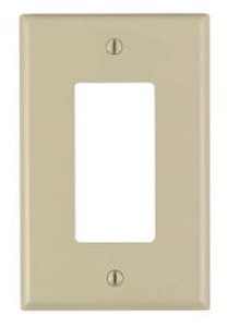 1-Gang Plastic Rocker Switch Wall Plate, Ivory