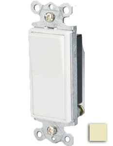 15 Amp Single-Pole Rocker Switch, Ivory