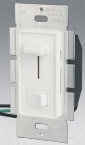 3-Way 700W Slide Dimmer w/ Rocker Switch, White