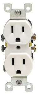 GP 15 Amp Duplex Receptacle Outlet, White