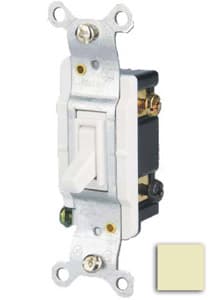 15 Amp 3-way Toggle Switch, Ivory