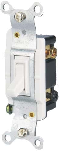 15 Amp 3-way Toggle Switch, White