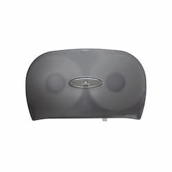 Translucent Gray Jumbo Jr. Two Roll Bath Tissue Dispenser