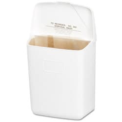 Hospeco White Plastic Convertible Receptacle