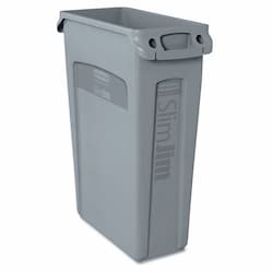 Slim Jim Gray Recycling Container w/ Venting Channels