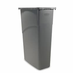 Slim Jim Gray 23 Gal Rectangular Waste Containers