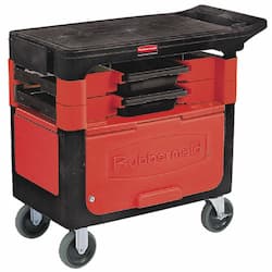 Rubbermaid Black Trades Cart w/ Locking Cabinet